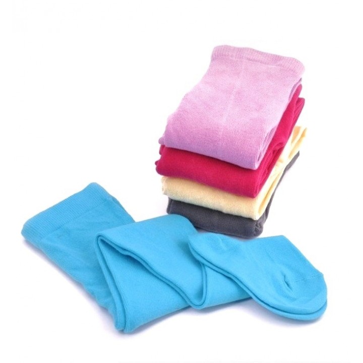 гладкие колготки WOLA COTTON 6-11L 128-134 темно-синие