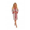 DE LAFENSE BATHROBE 468 MIA M burgundy