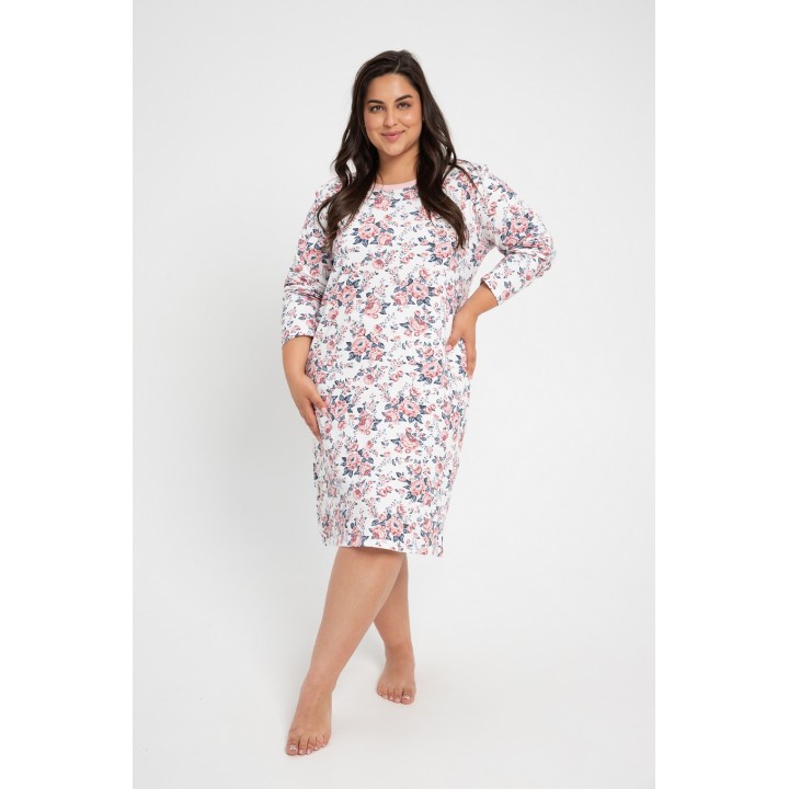 Сорочка TARO 3022 "Гарденія" AW24 XXL-3XL 3XL з візерунком