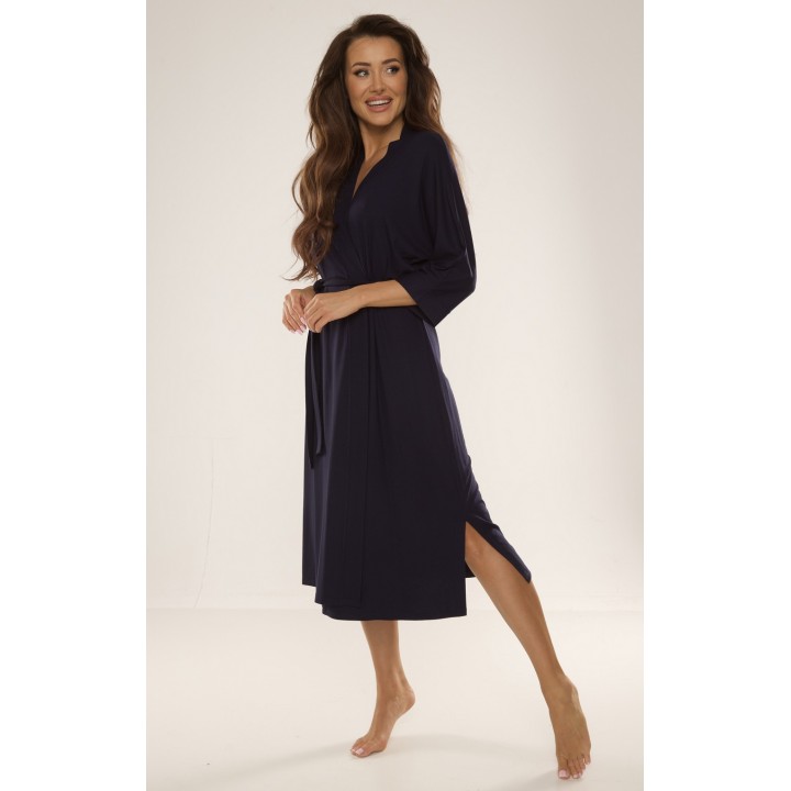 DE LAFENSE BATHROBE 942 VISA DL XL navy blue