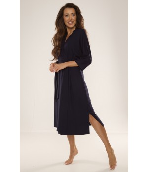 DE LAFENSE BATHROBE 942 VISA DL XL navy blue