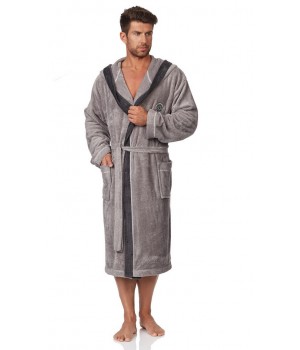 Чоловічий халат L&L GEORGE XL сірий Чоловічий халат L&L GEORGE XL сірий
