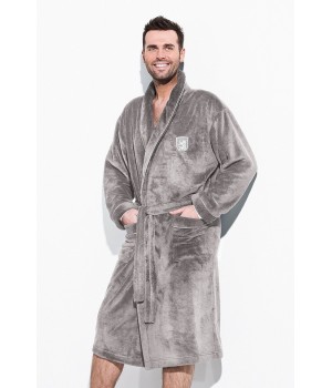Мужской халат L&L Borys 3XL 3XL серый