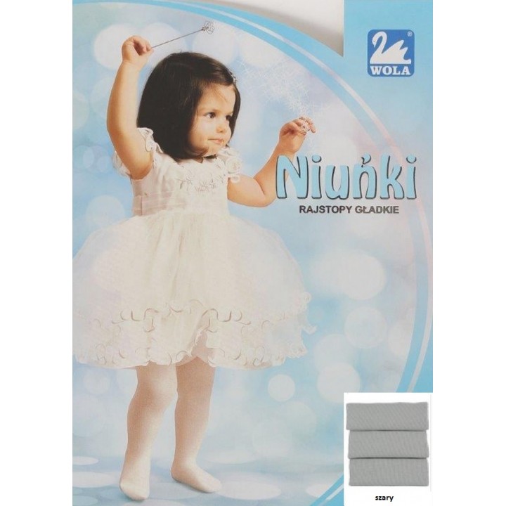 КОЛГОТКИ WOLA NIUŃKI 80-86 сірі