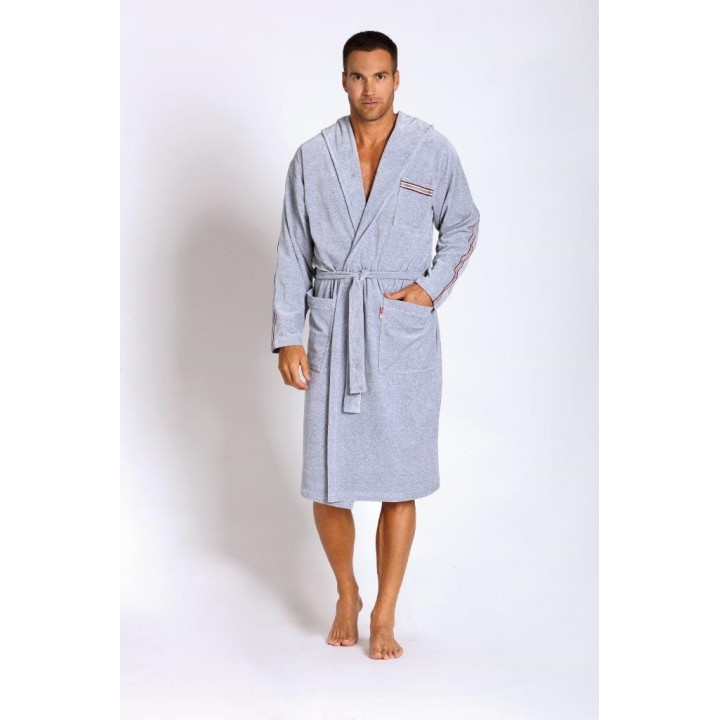 DE LAFENSE БАННЫЙ ХАЛАТ 425 л меланж - светло-серый