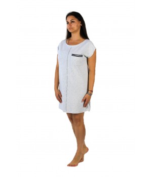 СОРОЧКА DE LAFENSE 449 NICE XL меланж - світло-сіра