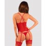 Корсет OBSESSIVE LACELOVE XL/XXL красный