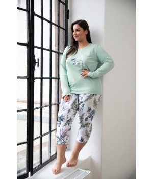 Піжама TARO 3016 ARIANA AW24 XXL-3XL 3XL зелена