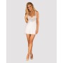 Комплект OBSESSIVE AMOR BLANCO - сорочка та стрінги XXL/3XL білий