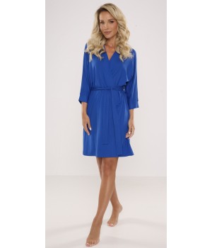 DE LAFENSE 871 VISA 3/4 XL bathrobe cornflower blue