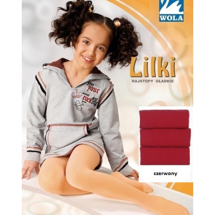 ЧЕРВОНІ КОЛГОТКИ WOLA LILKI 140-146