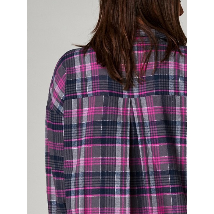 РУБАШКА KEY LND-440 B22 XXL-3XL 3XL графитово-фиолетовый
