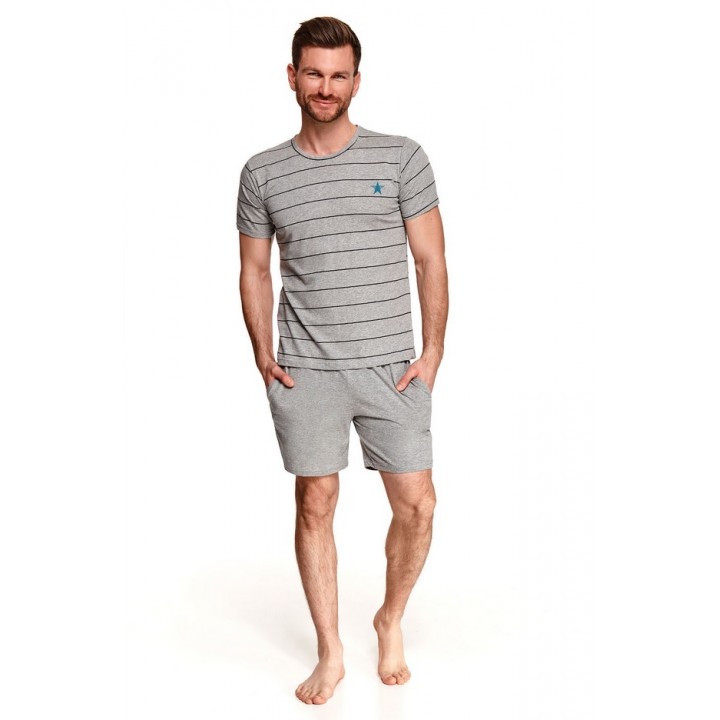 ПІЖАМА TARO 2513 BRUNO SS21 XXL меланж - сірий