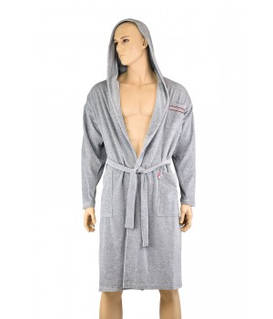 DE LAFENSE BATHROBE 425 XL melange - light gray