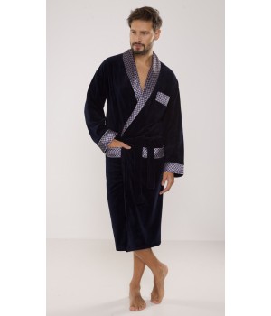 БАННЫЙ ХАЛАТ DE LAFENSE 773 BONJOUR DL XL темно-синий БАННЫЙ ХАЛАТ DE LAFENSE 773 BONJOUR DL XL темно-синий