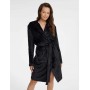 Женский халат HENDERSON 41066 Глянцевый M черный