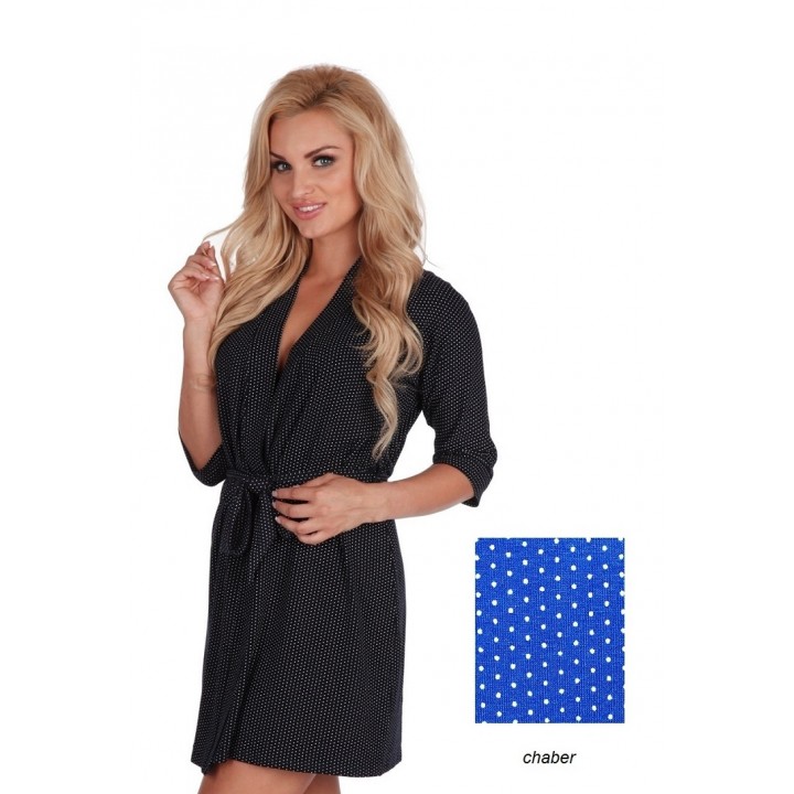 БАННЫЙ ХАЛАТ DE LAFENSE 941 ТОЧКИ ВАСИЛЬКИЙ/S