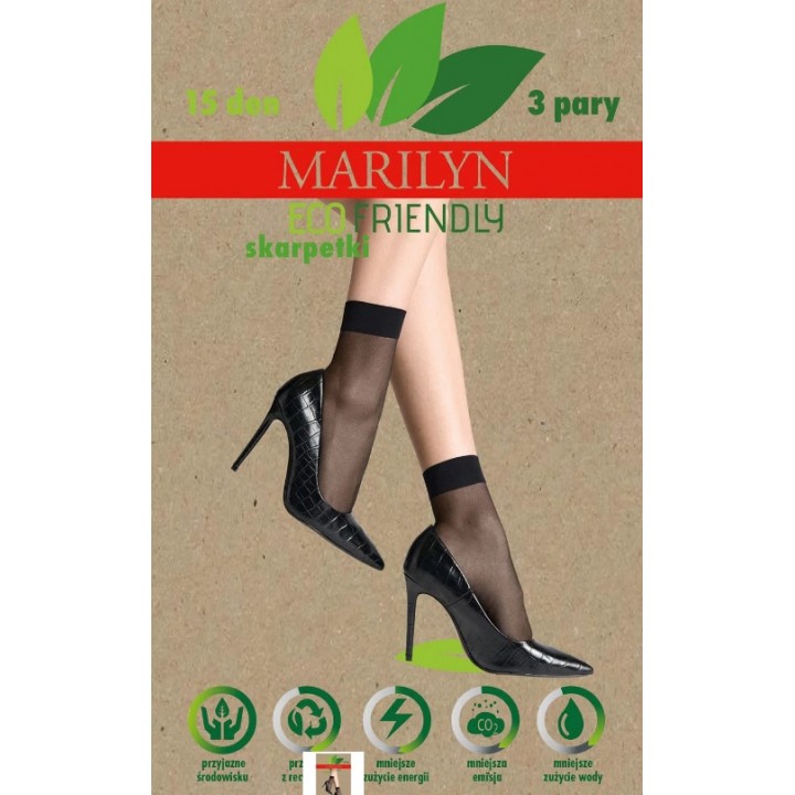 ЖІНОЧІ ШКАРПЕТКИ MARILYN ECO 3 ПАРИ ЧОРНОГО КОЛЬОРУ