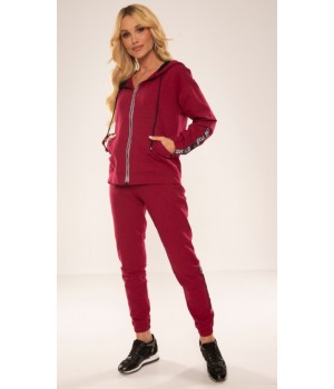 DE LAFENSE 619 NEW YORK TRACKSUIT L burgundy
