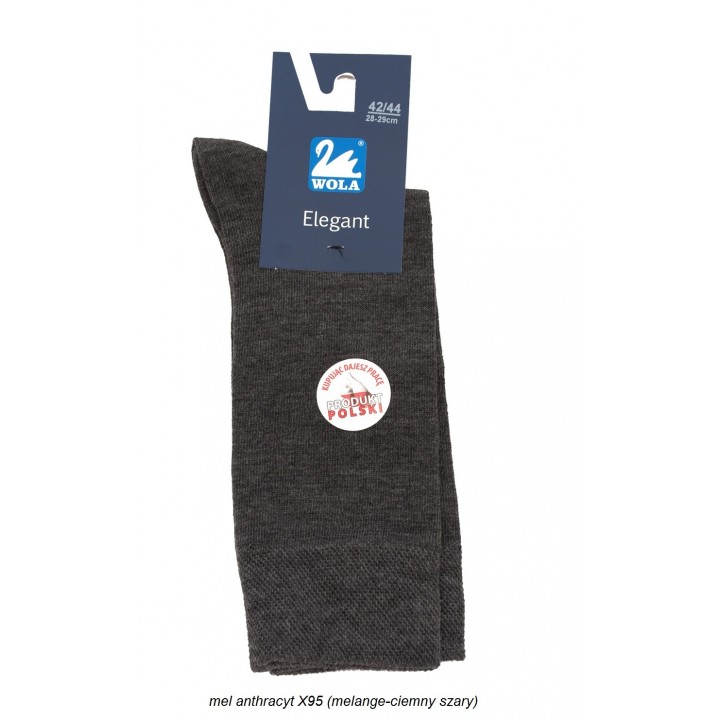 НОСКИ WOLA ELEGANT/CLASSIC 45-47 меланж - темно-серый