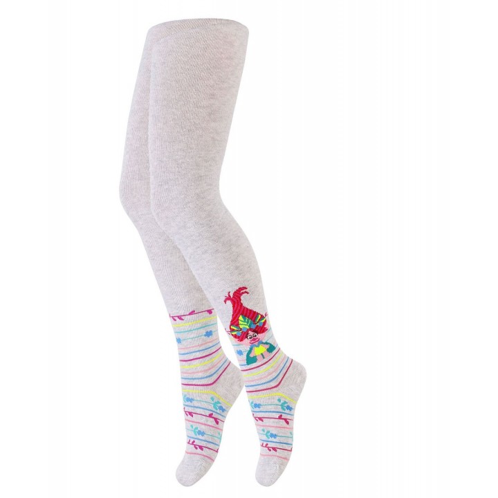 Колготки GATTA TROLLS 2-6 лет 104-110 светло-серые