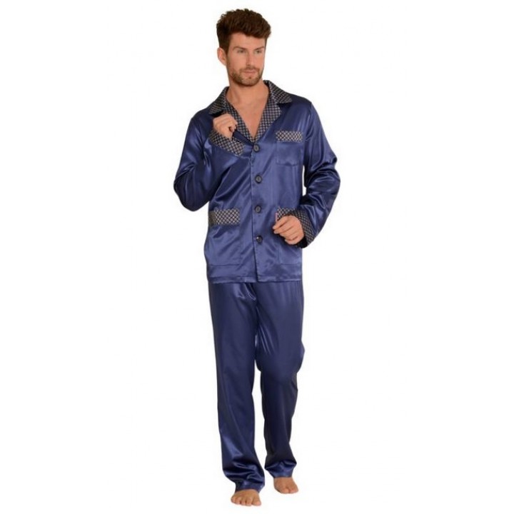 Чоловіча атласна піжама DELAFENSE 939, розмір GRA /4XL