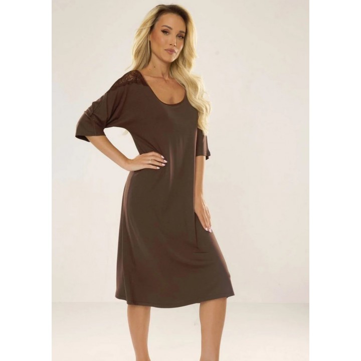 РУБАШКА DE LAFENSE 616 RAMONA L коричневая