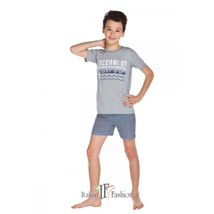 PIŻAMA I FASH ALAN DZ KR KR 8-14L 122-128 melanż