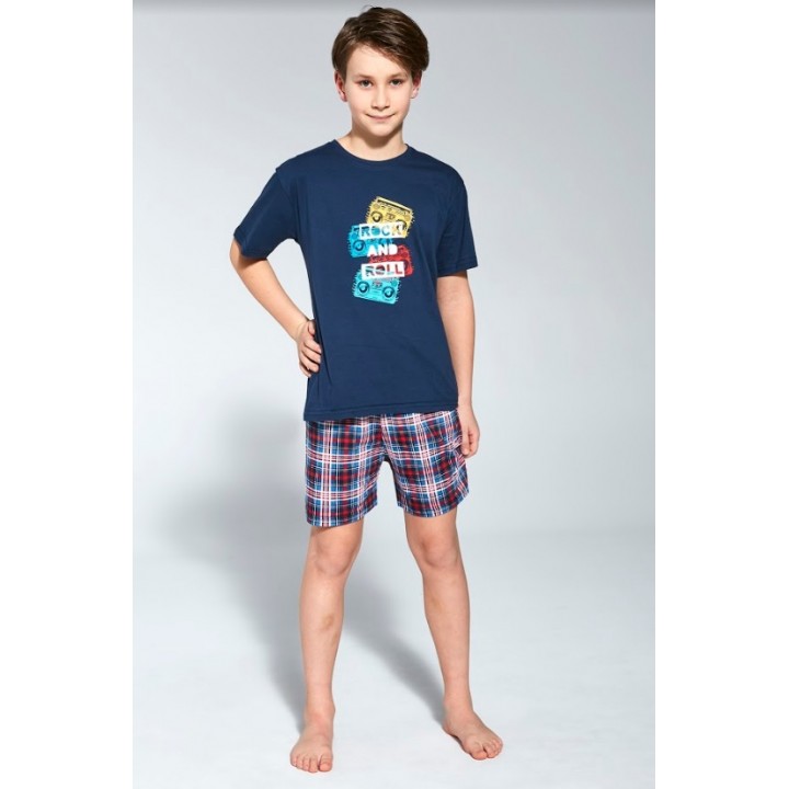 CORNETTE PYJAMA CHŁ 790/91 ROCK 158-164 navy blue