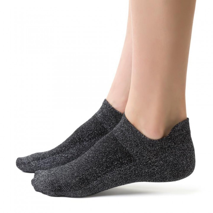 STEVEN 050 SMOOTH SOCKS 38-40 черные и серебристые