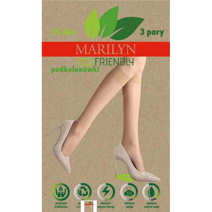 PODKOLANÓWKI MARILYN ECO 3 PARY BLACK
