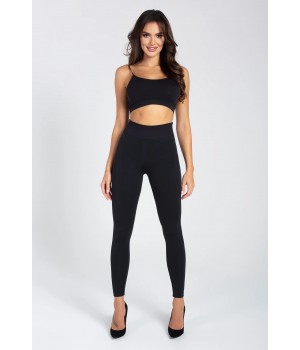 LEGGINSY GATTA SKINNY HOT HIGH WAIST BLACK /XL