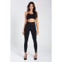 LEGGINSY GATTA SKINNY HOT HIGH WAIST BLACK /XL