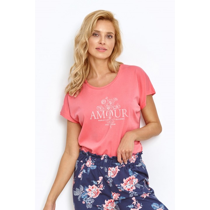 Піжама TARO 2884 JOYCE SS23 S кораловий