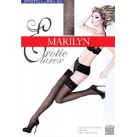 Эротические чулки с люрексом MARILYN 20 1/2 серые