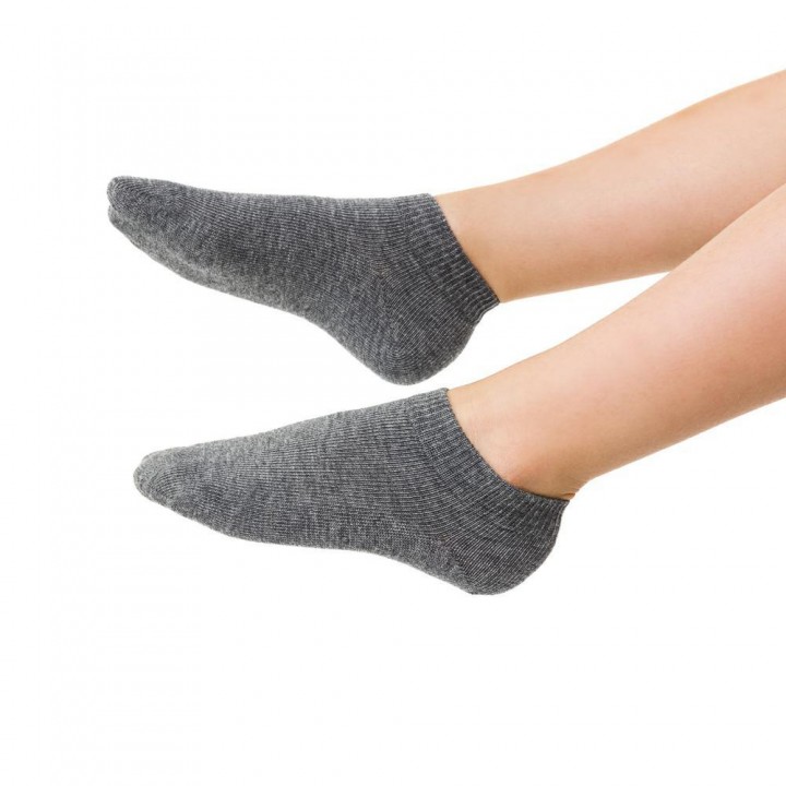 STEVEN 004 UNISEX SMOOTH SOCKS 32-34 меланж - темно-серый