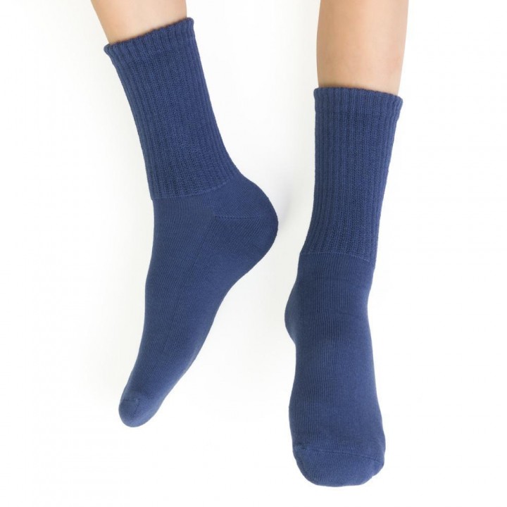 STEVEN 020 полумахровые носки синие /26-28