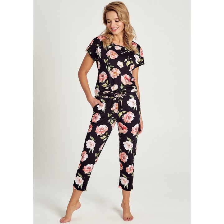 TARO 3136 Пижама с пионами, весенне-летняя одежда 24 01 / л