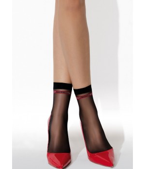 KNITTEX LUX SOCKS universal nero-rosso