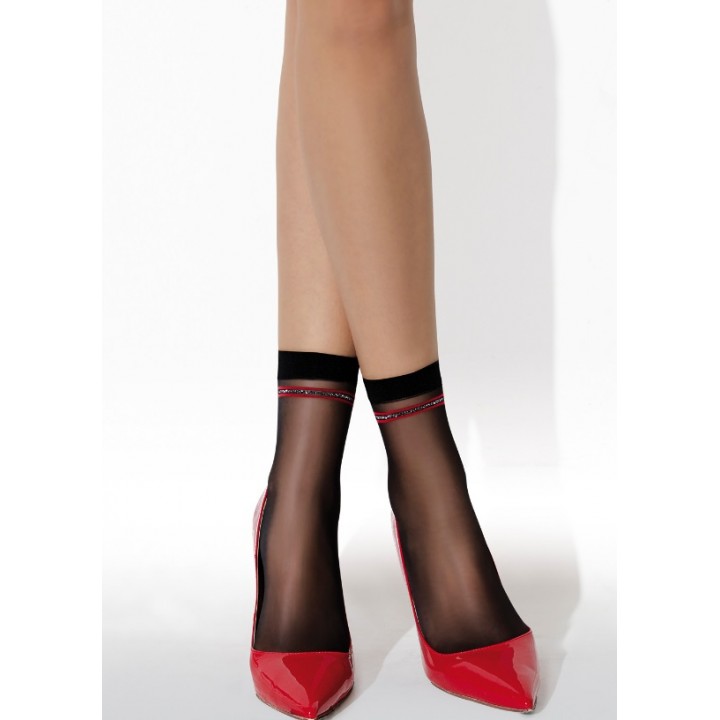 KNITTEX LUX SOCKS universal nero-rosso