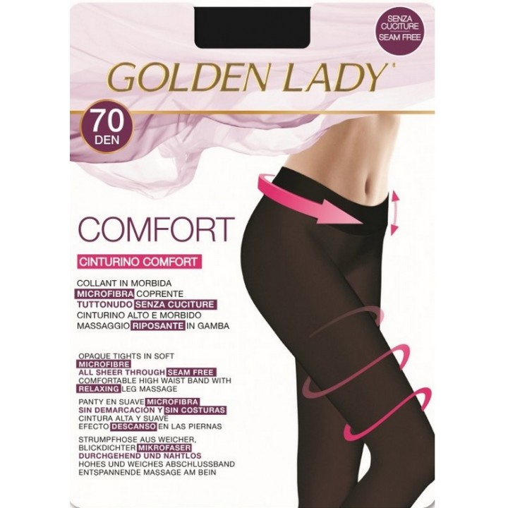 GOLDEN LADY COMFORT TIGHTS 70 NEW 3 nero