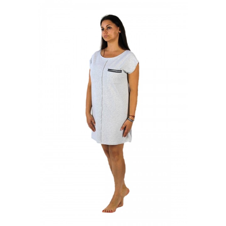 СОРОЧКА DE LAFENSE 449 NICE XXL меланж - світло-сіра