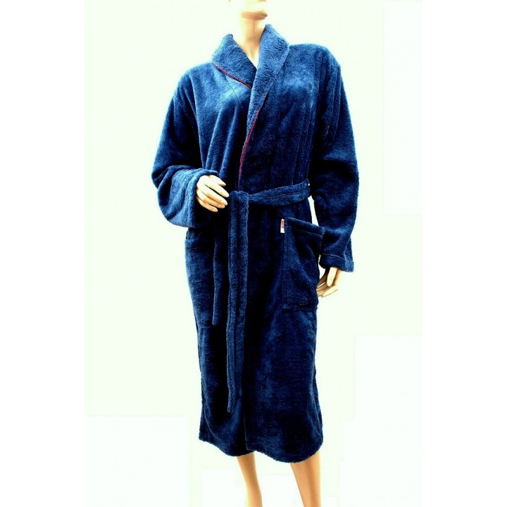 DE LAFENSE BATHROBE 392 GIORGIO M navy blue