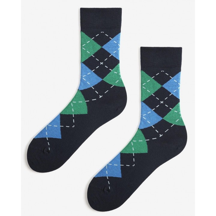 Чоловічі шкарпетки Marilyn Rhombus 41-45 темно-синьо-зелені