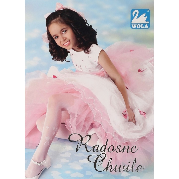 КОЛГОТКИ WOLA RAD CHWILE 6-11л 140-146 белые
