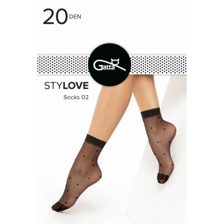 НОСКИ GATTA STYLOVE LYCRA 20 WZ 02 NERO