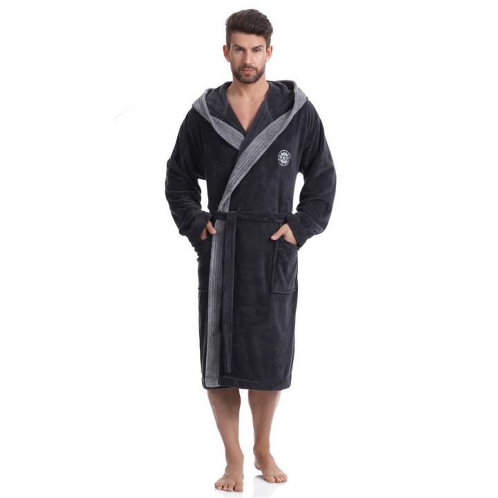 Мужской халат L&L GEORGE XL графитовый