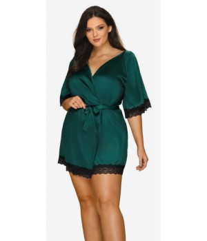 Халат OBSESSIVE SENSUELIA XXL зеленый