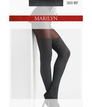 Колготки MARILYN ZAZU B07 1/2 чорно-сріблясті