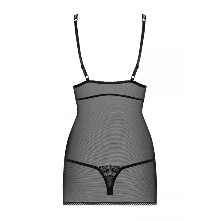 KOMPLET OBSESSIVE 840-CHE-1 KOSZULKA I STRINGI L/XL czarny